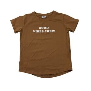 Olive + Scout Neutral Good Vibes Crew Tee, 4T